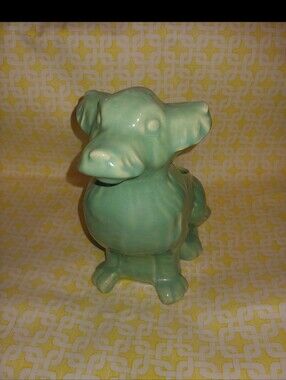 Vintage 1940s Weller 3 Headed Dog Puppy Pottery Planter Decor